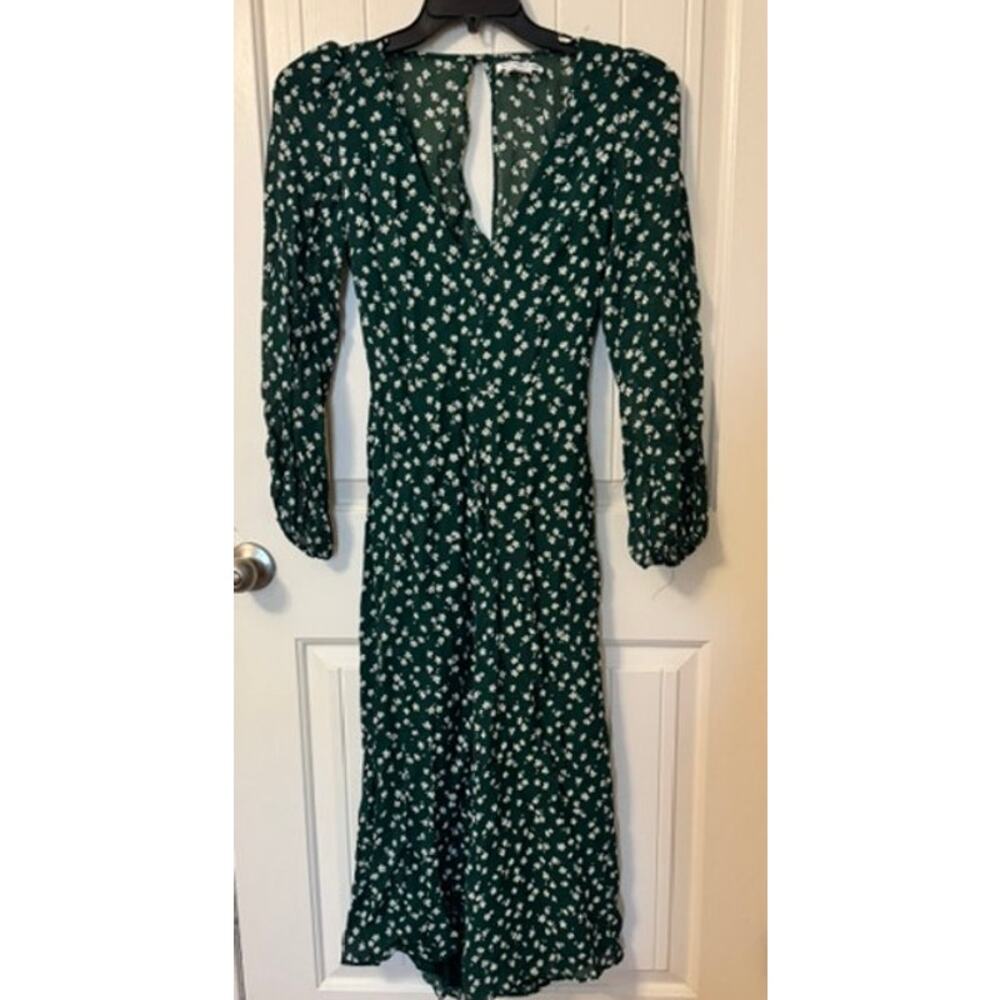Reformation NWOT Joy Floral Open Back Long Sleeve Dress 4 - Picture 6 of 7